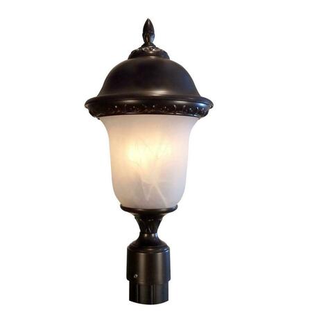 SPECIAL LITE PRODUCTS Glenn Aire Medium Top Mount Light with Alabaster Glass, Oil Rubbed Bronze F-2991-ORB-AB